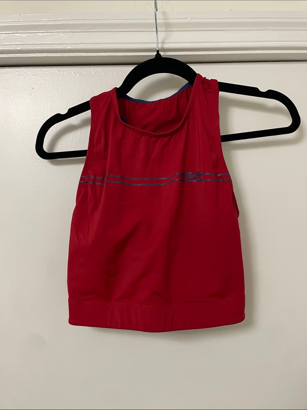 Women’s Red Athletic Cropped Tank Top